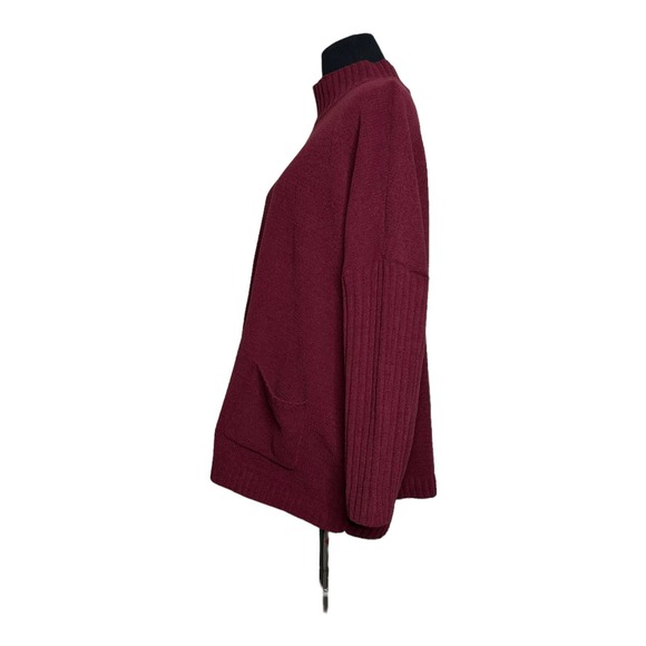 J. Jill Chenille red high neck long sleeves tunic sweater size LP - Picture 10 of 13